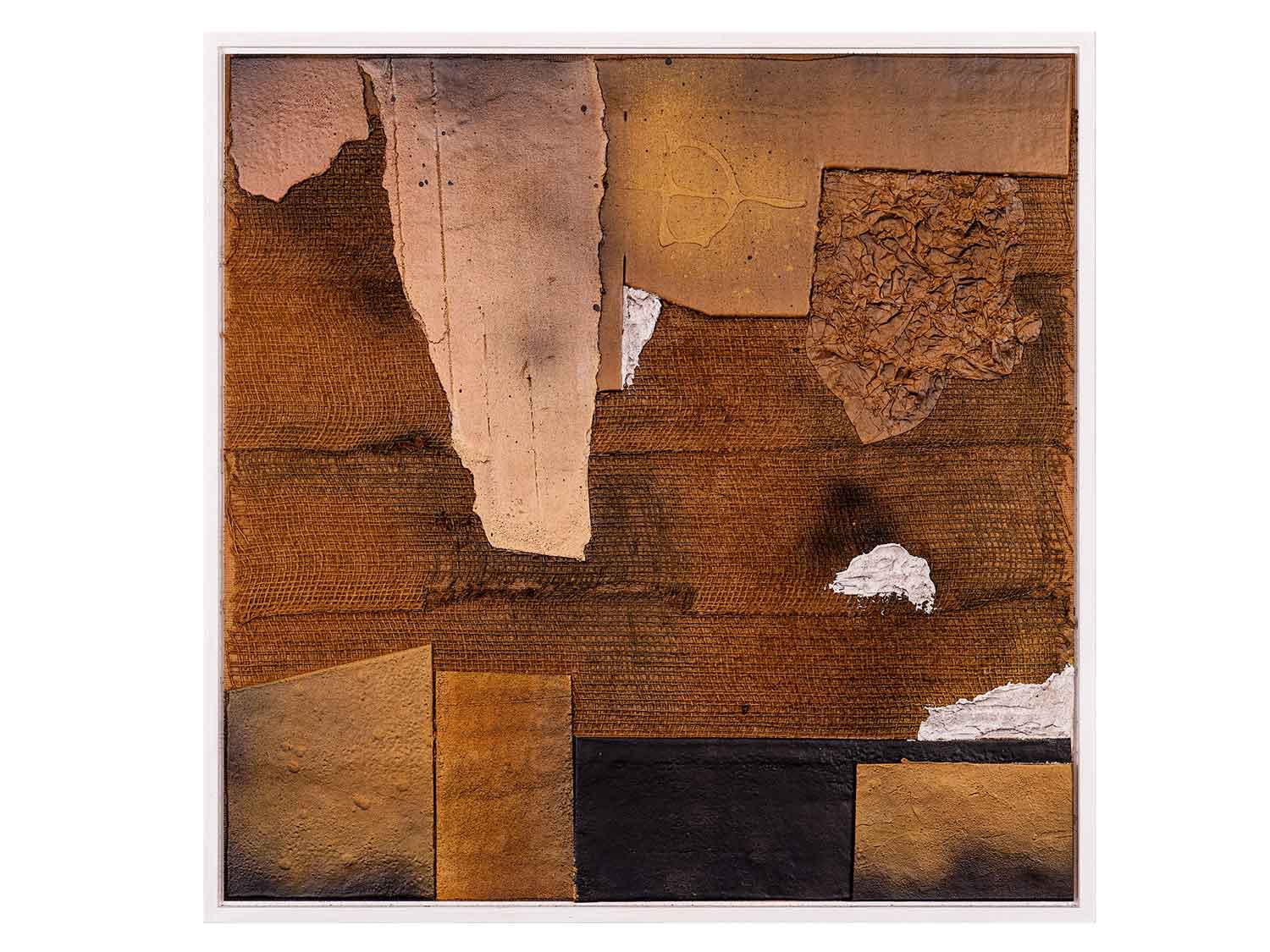 190 Dachpappe, Alufolie, Verputz, Wellkarton 52x52cm